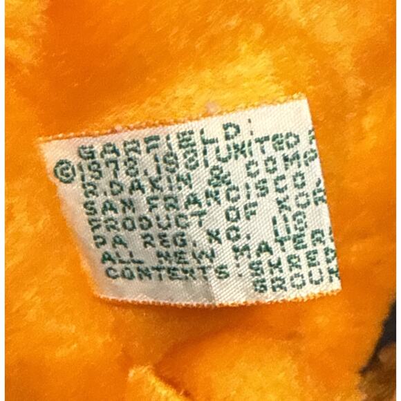 Garfield Orange Cat 1981 Dakin 8" Plush Graduation Stuffed Animal Cap Vintage - Picture 7 of 7
